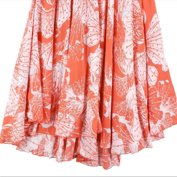 Free People First Kiss floral full skirt maxi dress Tangerine Dream - Picture 9 of 11